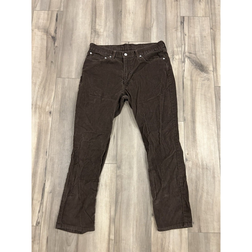 Levis Pants Mens 36x30 Brown 511 Slim Corduroy Stretch Preppy Taper